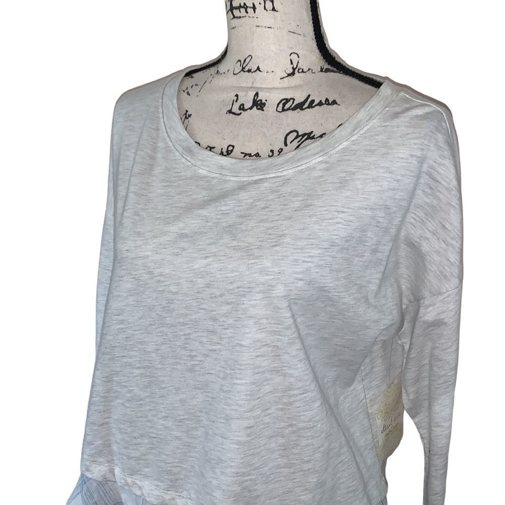 ALTAR’D STATE gray, blue & white long sleeve appears layered Medium. - Picture 2 of 9
